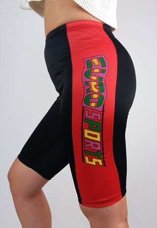 VINTAGE SHORTS / SHORT LEGGINGS SIDE LOGO RED