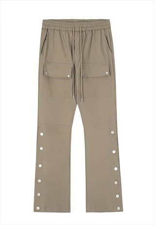 CLIP ON FINISH JOGGERS UTILITY PANTS CARGO POCKET OVERALLS 