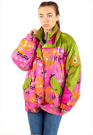 VINTAGE PATTERNED PUFFER JACKET J2679