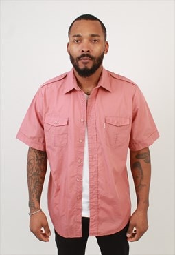 Vintage Levi's light brick red short sleeve shirt