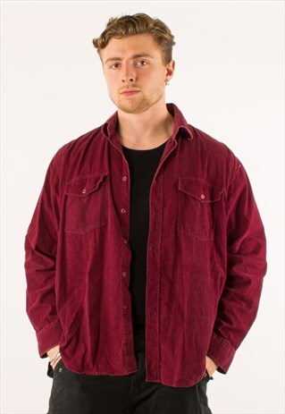 VINTAGE RED CORDUROY SHIRT