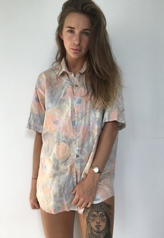PATTERNED OVERSIZED RETRO VINTAGE UNISEX FESTIVAL SHIRT