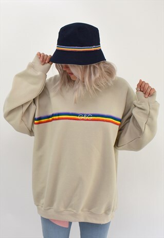 G&G UNISEX SAND RAINBOW RIBBON SWEAT