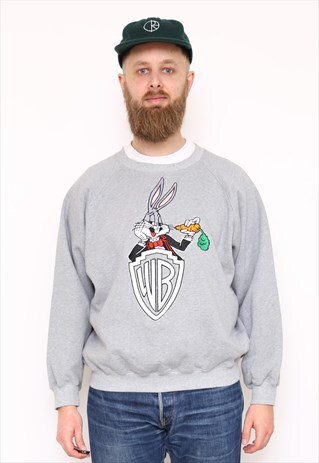 VINTAGE WARNER BROS BUGS BUNNY EMBROIDERED SWEATSHIRT