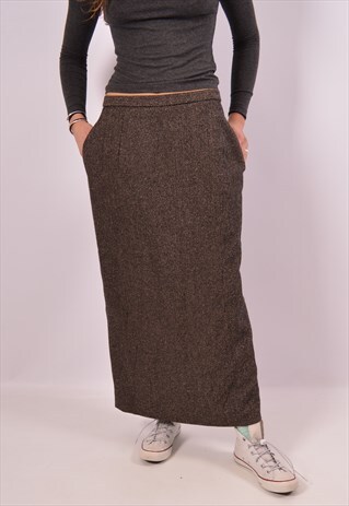 VINTAGE PENDLETON MAXI SKIRT BROWN