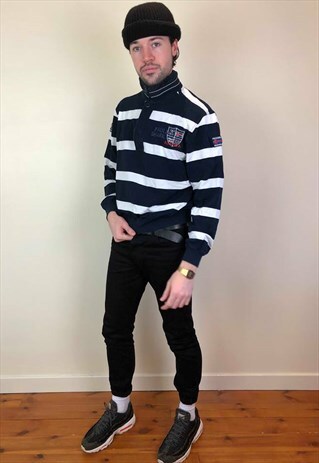 VINTAGE 90S PAUL & SHARK KIPAWA LONG SLEEVE POLO L