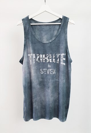 TRIBUTE SEVEN - DYE WASHED UNISEX VEST/ GREY