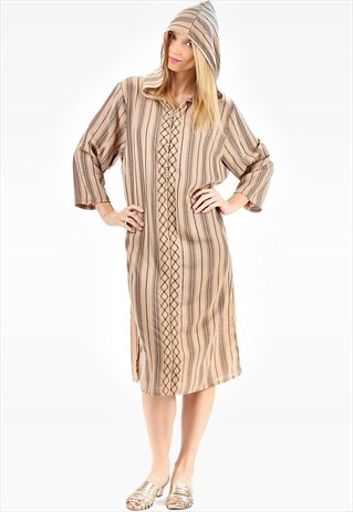 CAFTAN DRESS 80S HOODED FESTIVAL