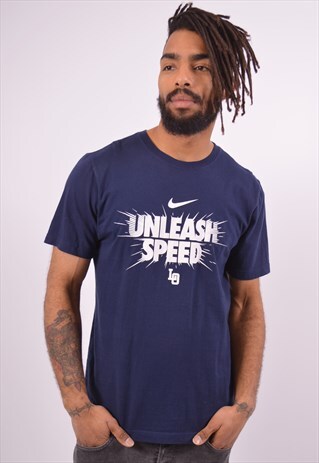 VINTAGE NIKE T-SHIRT TOP NAVY BLUE