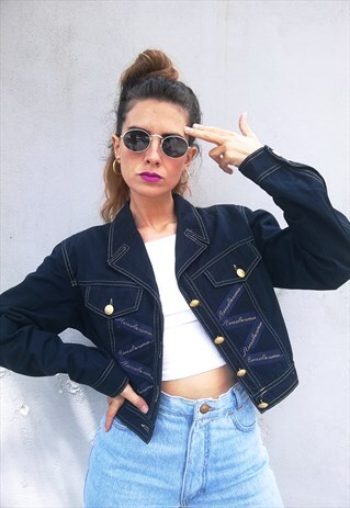 RARE VINTAGE 80S ROCCOBAROCCO DENIM JACKET
