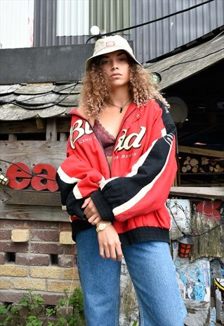 AMAZING AUTHENTIC VINTAGE BUDWEISER NASCAR RACING JACKET