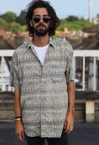 VINTAGE // 80'S // PATTERNED SHIRT
