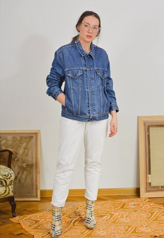 LEVIS JACKET DENIM CLASSIC BLUE JEANS 4 POCKETS UNISEX L