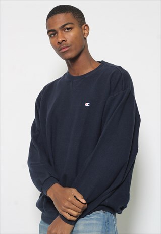 VINTAGE CHAMPION CREWNECK LOGO FLEECE
