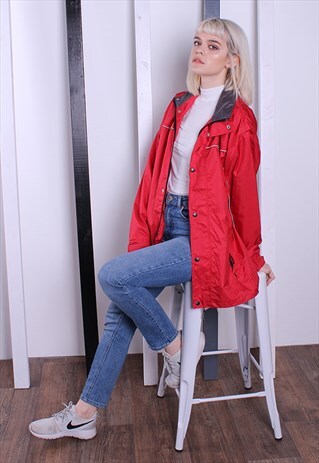 VINTAGE 90S SHELL JACKET/WINDBREAKER. UNISEX SPORTSWEAR.