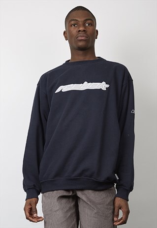 VINTAGE 90'S REEBOK LOGO BLACK SWEATSHIRT