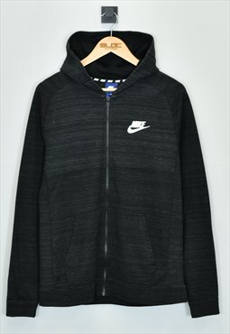 Vintage Nike Zip Up Hooded Sweatshirt Grey Medium
