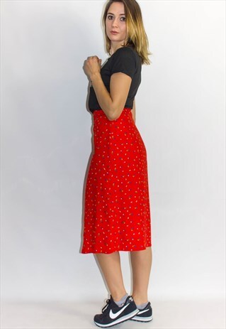 VINTAGE HIGH WAIST BUTTON UP PENCIL SKIRT