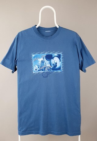 VINTAGE DISNEY T-SHIRT WALT DISNEY WOLD MICKEY MOUSE BLUE