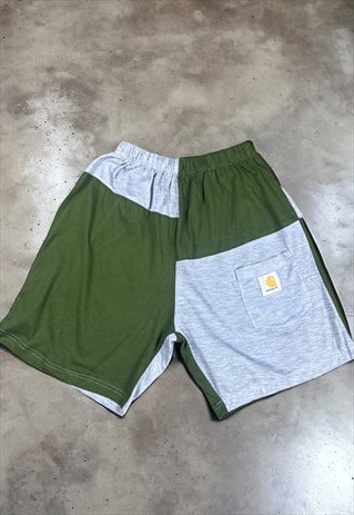 VINTAGE UPCYCLED REWORKED CARHARTT BLOCK COLOUR SHORTS