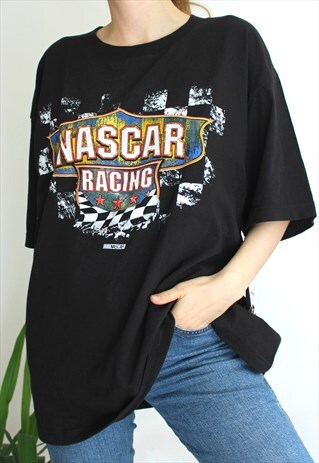 BLACK NASCAR GRAPHIC TEE