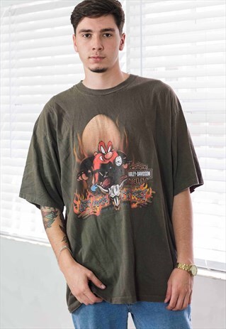 VINTAGE HARLEY-DAVIDSON T-SHIRT LOGO 90S X 11.1