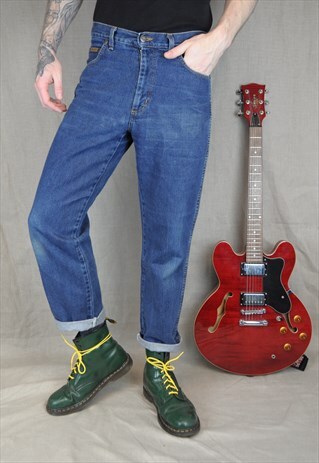 WRANGLER DARK WASH DENIM JEANS