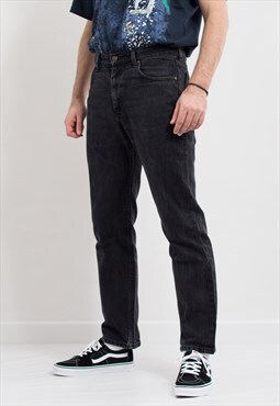 Lee vintage jeans in black straight leg denim