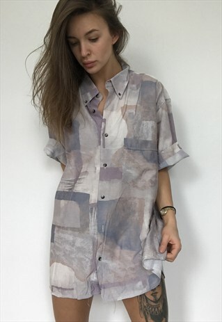 PATTERNED OVERSIZED RETRO VINTAGE UNISEX FESTIVAL SHIRT