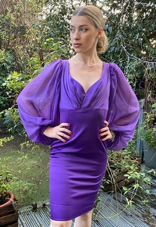 VINTAGE PURPLE COCKTAIL DRESS