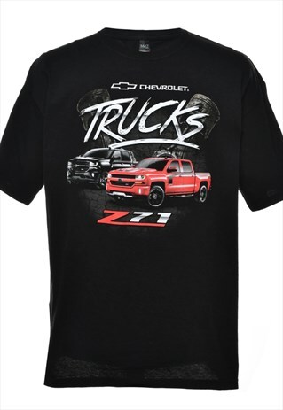 VINTAGE TRUCKS PRINTED T-SHIRT - XL