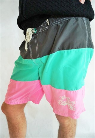VINTAGE BEACH TRUNKS HAWAIIN SWIM WEAR SHORTS BOHO PANTS