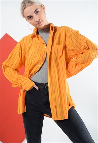 VINTAGE GAP SHIRT WITH STRIPES IN ORANGE
