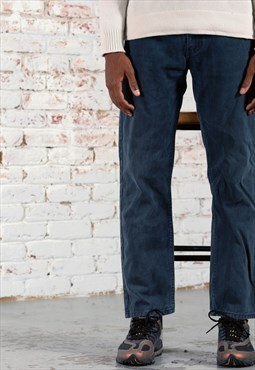 Vintage Tommy Hilfiger Heavy Cotton Jeans Cut Trousers Blue