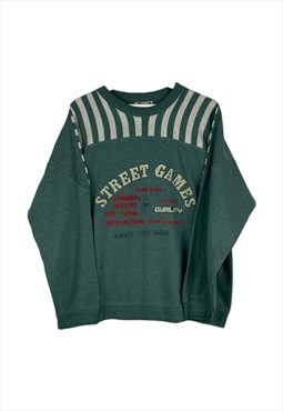 Vintage Street Games Sweatshirt in Green M
