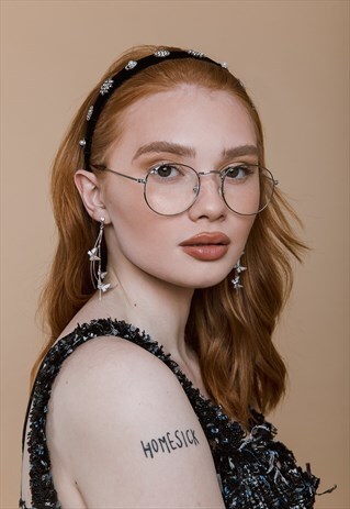 VELVET DIAMANTE EMBOSSED HEAD BAND