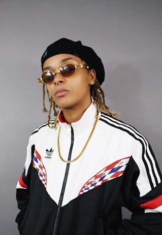 ADIDAS VINTAGE TRACKSUIT SPORTS TOP / ZIP UP