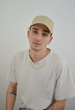 CLASSIC OLES PLAIN BEIGE 6 PANEL CAP FOR MEN