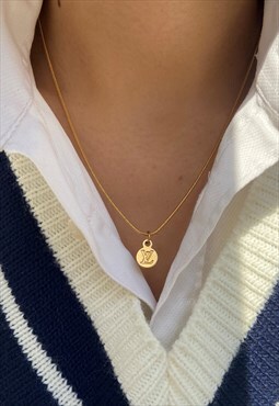Authentic Louis Vuitton Gold Pendant- Reworked Necklace