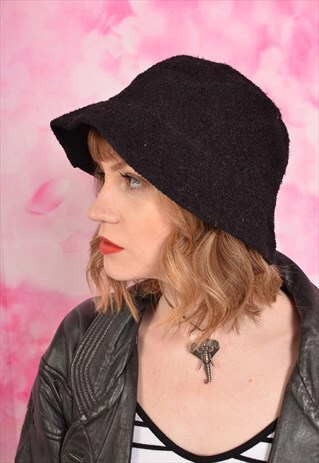 VINTAGE FESTIVAL BUCKET HAT IN TERRYCLOTH TOWEL FABRIC