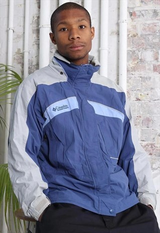VINTAGE COLUMBIA LOGO JACKET BLUE