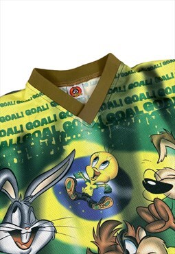 Warner Bros Looney tunes All over print football style top