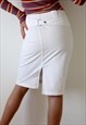 Y2K 00S VINTAGE CARGO UTILITY WHITE MIDI SKIRT S 