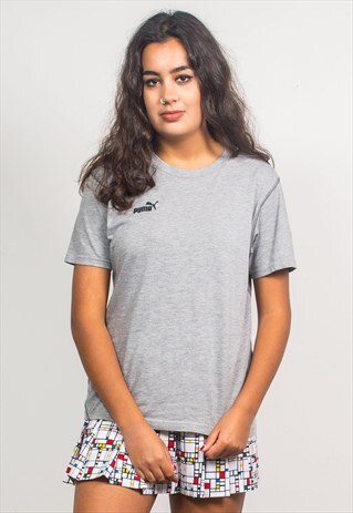 PUMA VINTAGE 90'S GREY SHORT SLEEVE T-SHIRT