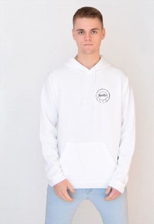 WHITE 5 EMBLEM HOODIE