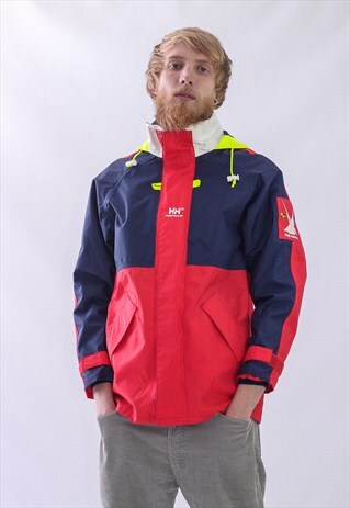 VINTAGE MENS HELLY HANSEN WINDBREAKER SAILING GEAR JACKET