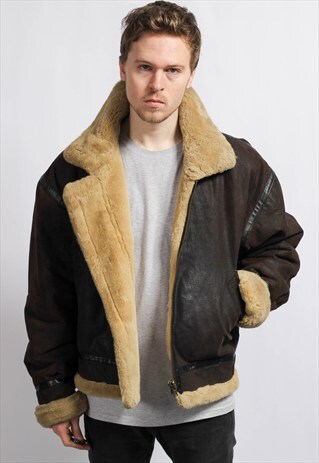 Vintage Leather Sherpa Jacket | 619 Vintage | ASOS Marketplace