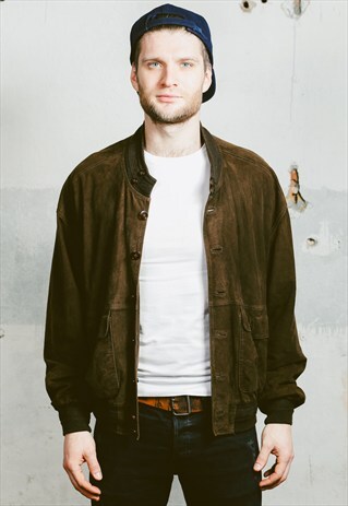VINTAGE 90S SUEDE BOMBER JACKET