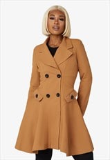 Spring/Summer Fit And Flare Skater Coat (Toffee)