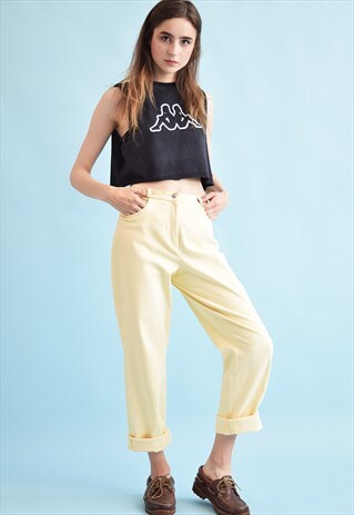 90'S RETRO PASTEL REGULAR WAIST STRAIGHT DENIM JEANS